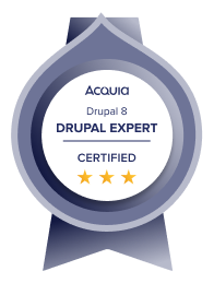 Acquia Drupal 8 Triple Certification Badge