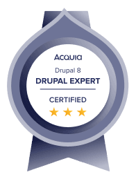 Acquia Drupal 8 Triple Certification Badge