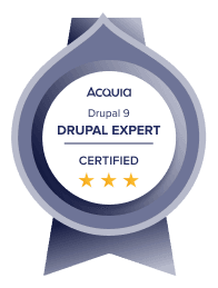 Acquia Drupal 9 Triple Certification Badge