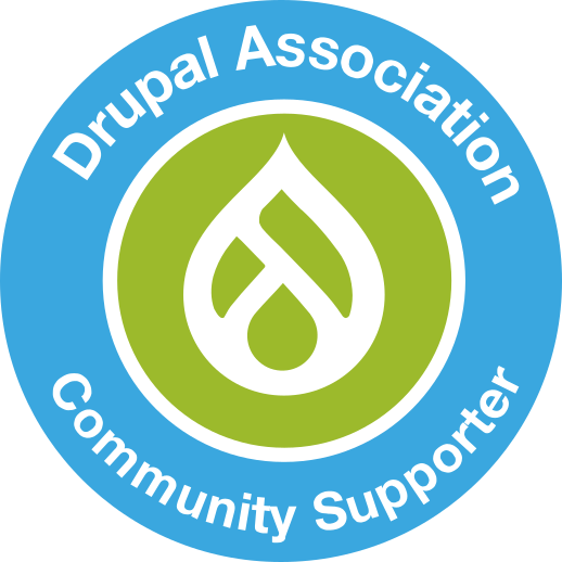 Drupal association sponsorship badge