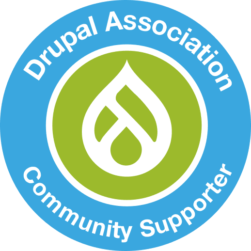 Drupal association sponsorship badge